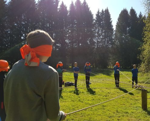 Game tijdens een schoolkamp in de Ardennen