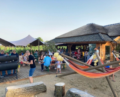 Bedrijfsuitje in ons beachpaviljoen in Gelderland